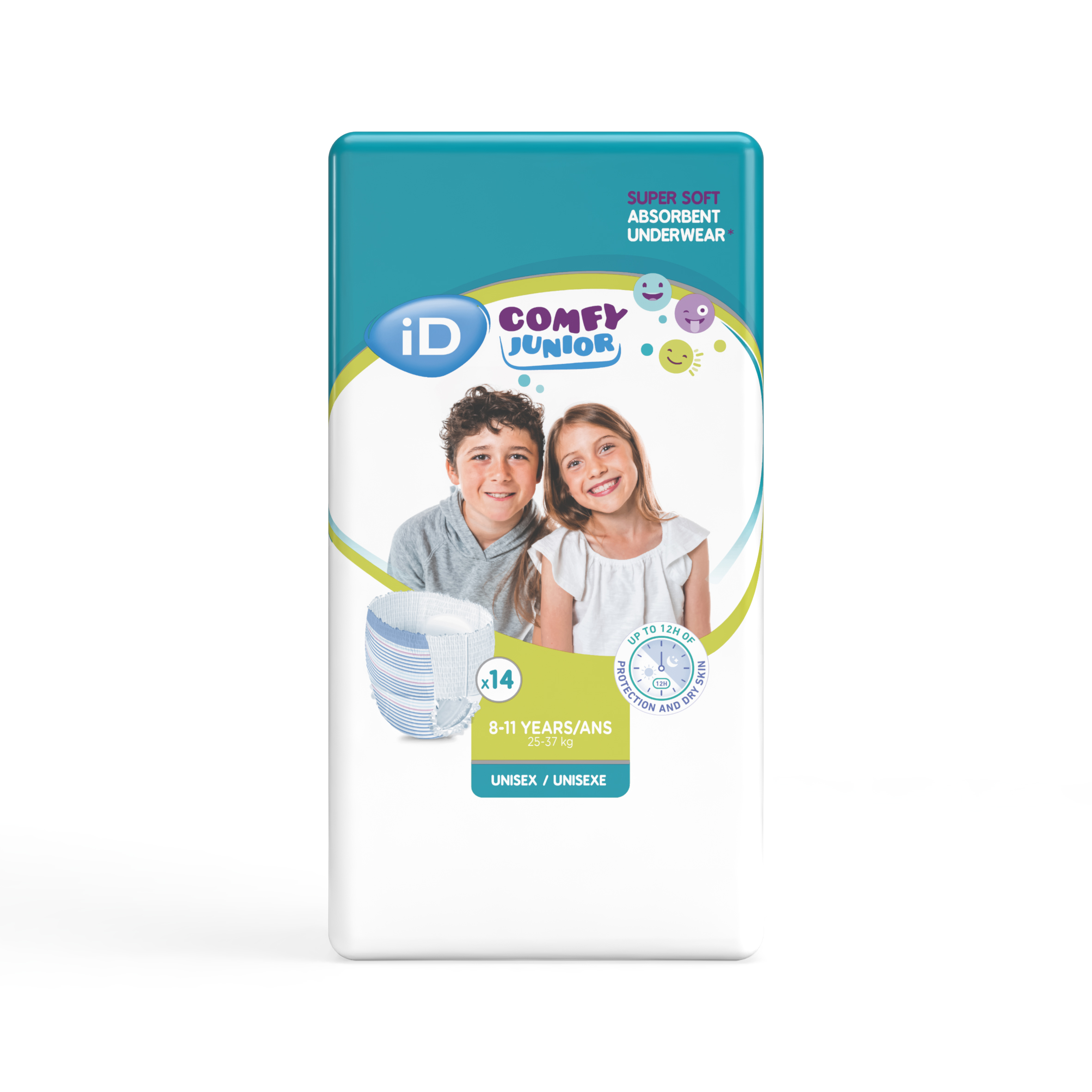 iD Comfy Junior kids bedwetting pull-up pants for ages 8 to 11 years
