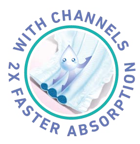With channels for 2x faster absorption